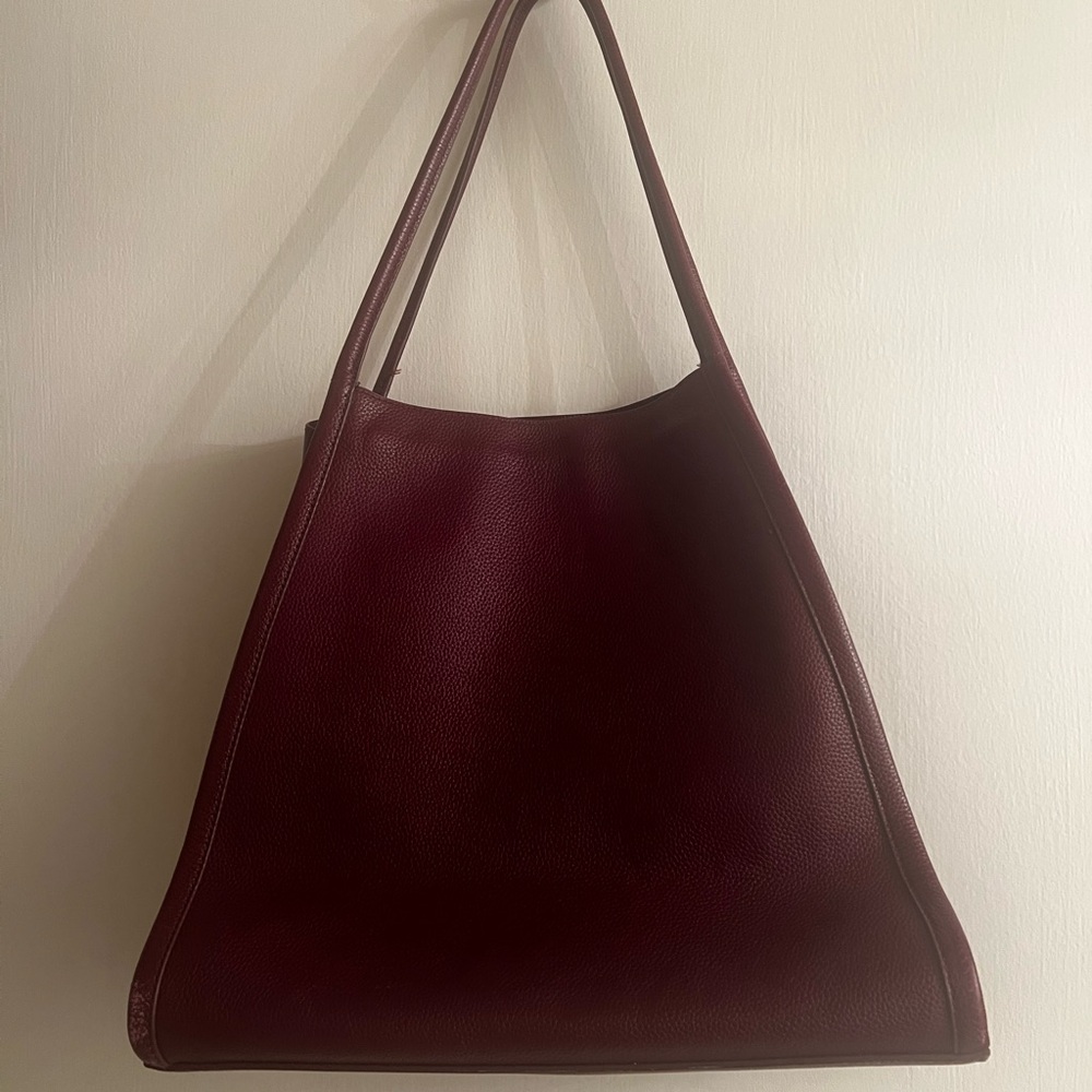 Nordstrom’s leather tote bag burgundy rich